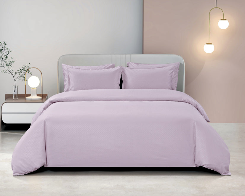 Epinova Silkysoft Dobby 980TC Microfiber Bedsheet (Lilac Fog) | Fitted Set | Bedset