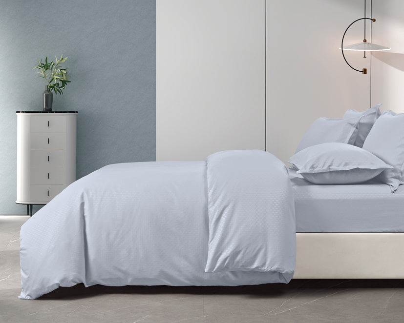 Epinova Silkysoft Dobby 980TC Microfiber Bedsheet (Winter Grey) | Fitted Set | Bedset