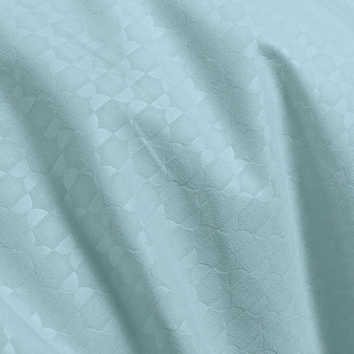 Epinova Silkysoft Dobby 980TC Microfiber Bedsheet (Lt Teal) | Fitted Set | Bedset