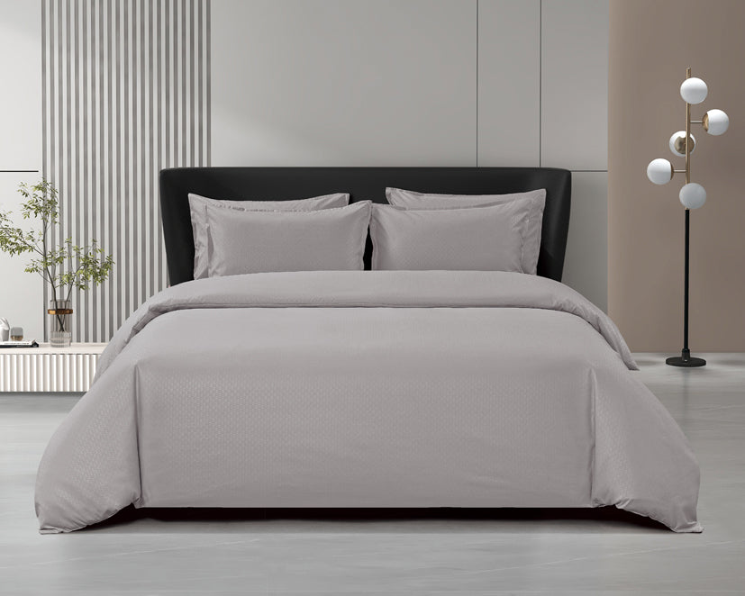Epinova Silkysoft Dobby 980TC Microfiber Bedsheet (Taupe Grey) | Fitted Set | Bedset