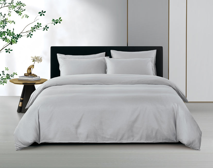 Epinova Silkysoft Dobby 980TC Microfiber Bedsheet (Grey) | Fitted Set | Bedset