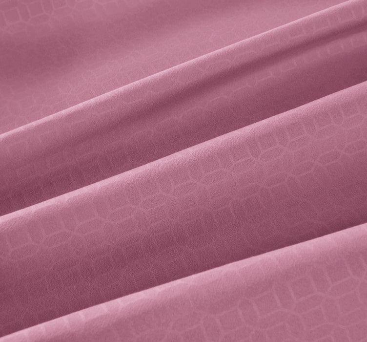 Epinova Silkysoft Dobby 980TC Microfiber Bedsheet (Fog Rose) | Fitted Set | Bedset