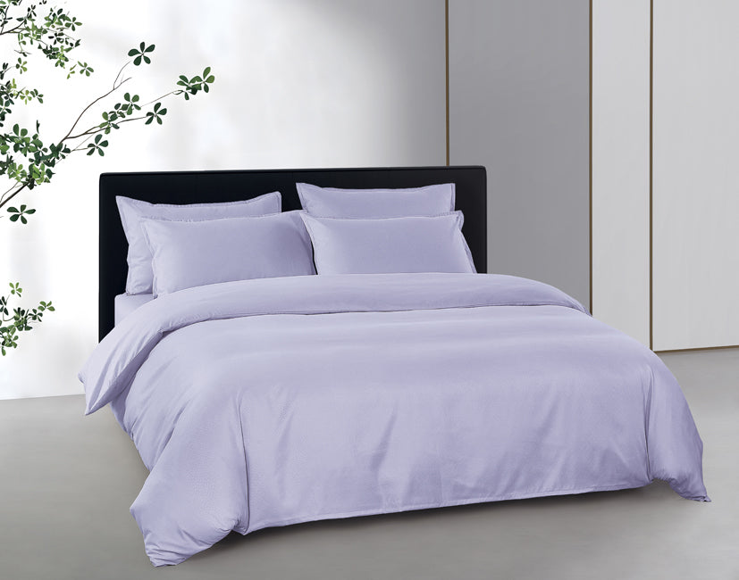 Epinova Silkysoft Dobby 980TC Microfiber Bedsheet (Purple Sky) | Fitted Set | Bedset