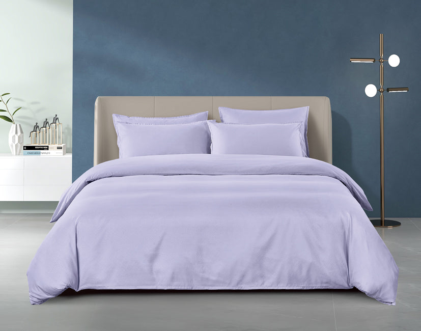 Epinova Silkysoft Dobby 980TC Microfiber Bedsheet (Purple Sky) | Fitted Set | Bedset