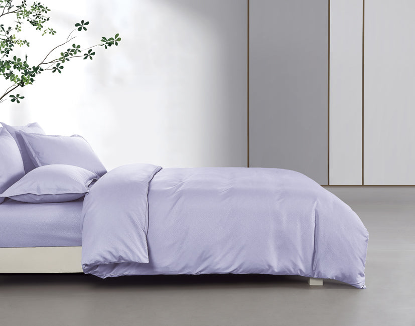 Epinova Silkysoft Dobby 980TC Microfiber Bedsheet (Purple Sky) | Fitted Set | Bedset