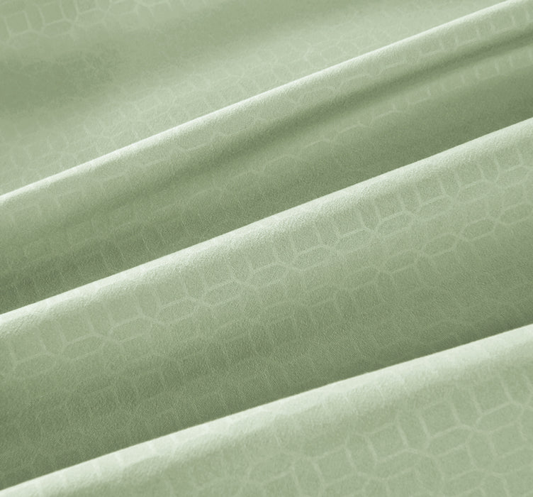 Epinova Silkysoft Dobby 980TC Microfiber Bedsheet (Laurel Green) | Fitted Set | Bedset