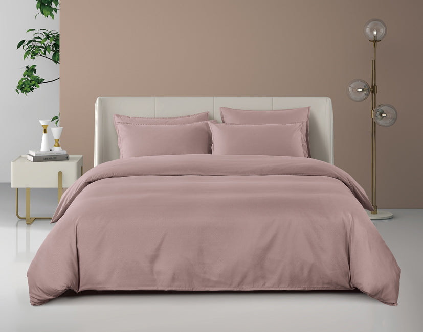 Epinova Silkysoft Dobby 980TC Microfiber Bedsheet (Bark) | Fitted Set | Bedset