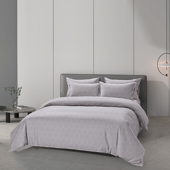 Epinova Silkysoft Dobby 980TC Microfiber Bedsheet (Grey Mauve) | Fitted Set | Bedset