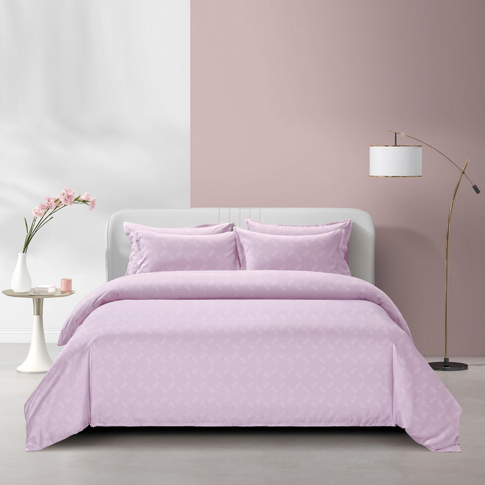 Epinova Silkysoft Dobby 980TC Microfiber Bedsheet (Lilac Fog) | Fitted Set | Bedset