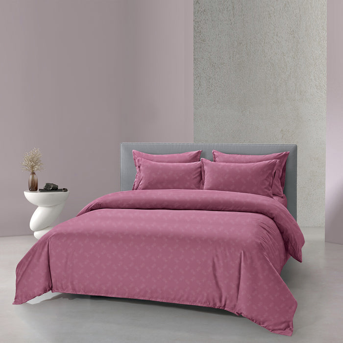 Epinova Silkysoft Dobby 980TC Microfiber Bedsheet (Deep Wine) | Fitted Set | Bedset