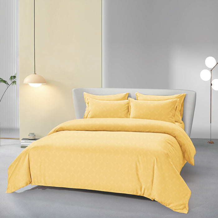 Epinova Silkysoft Dobby 980TC Microfiber Bedsheet (Honey) | Fitted Set | Bedset