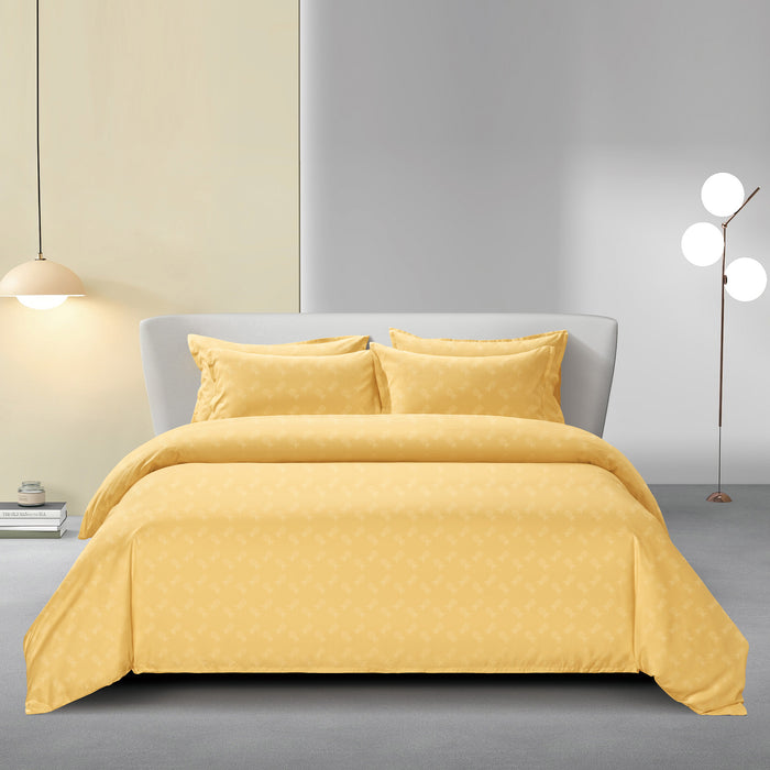 Epinova Silkysoft Dobby 980TC Microfiber Bedsheet (Honey) | Fitted Set | Bedset