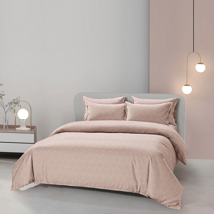 Epinova Silkysoft Dobby 980TC Microfiber Bedsheet (Rose Mauve) | Fitted Set | Bedset