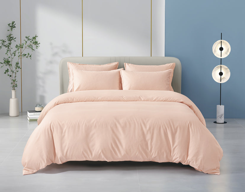 Epinova Silkysoft Dobby 980TC Microfiber Bedsheet (Morganite) | Fitted Set | Bedset