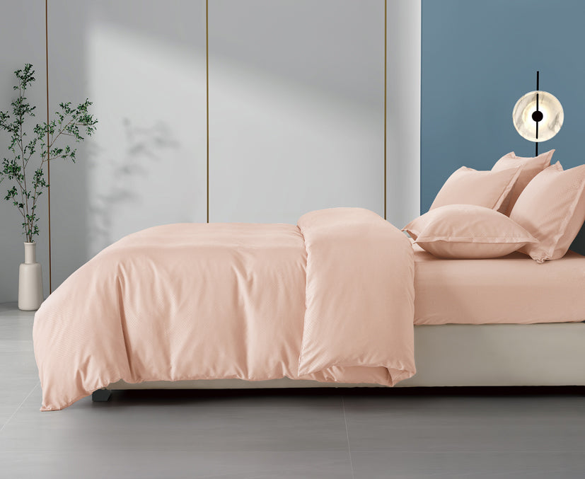 Epinova Silkysoft Dobby 980TC Microfiber Bedsheet (Morganite) | Fitted Set | Bedset