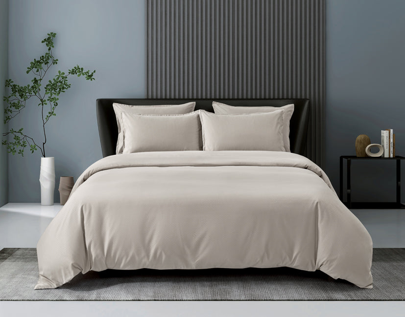Epinova Silkysoft Dobby 980TC Microfiber Bedsheet (Dune) | Fitted Set | Bedset