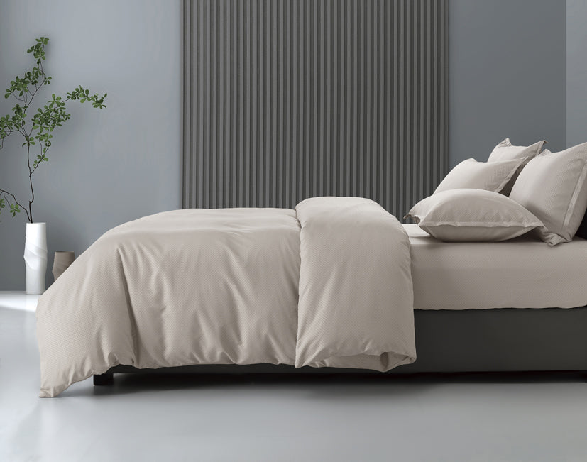 Epinova Silkysoft Dobby 980TC Microfiber Bedsheet (Dune) | Fitted Set | Bedset