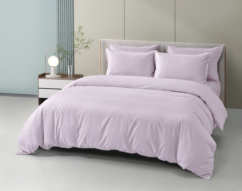 Epinova Silkysoft Dobby 980TC Microfiber Bedsheet (Ice Orchid) | Fitted Set | Bedset