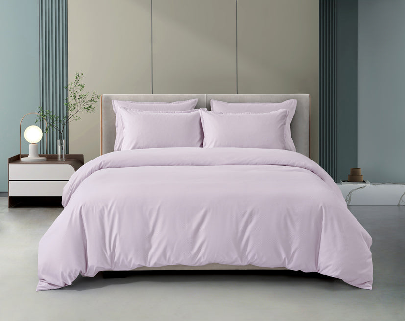 Epinova Silkysoft Dobby 980TC Microfiber Bedsheet (Ice Orchid) | Fitted Set | Bedset