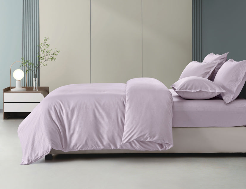 Epinova Silkysoft Dobby 980TC Microfiber Bedsheet (Ice Orchid) | Fitted Set | Bedset
