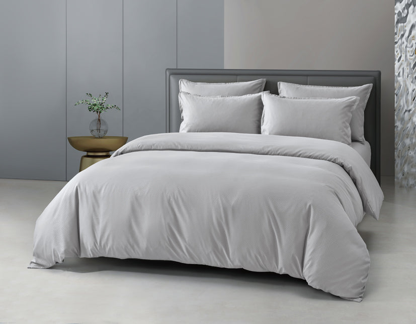 Epinova Silkysoft Dobby 980TC Microfiber Bedsheet (Grey) | Fitted Set | Bedset