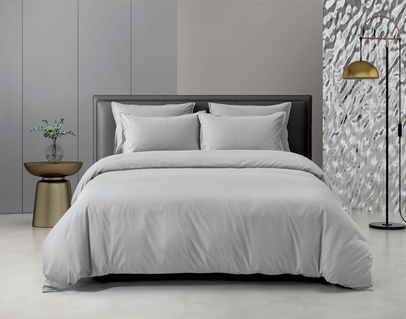 Epinova Silkysoft Dobby 980TC Microfiber Bedsheet (Grey) | Fitted Set | Bedset