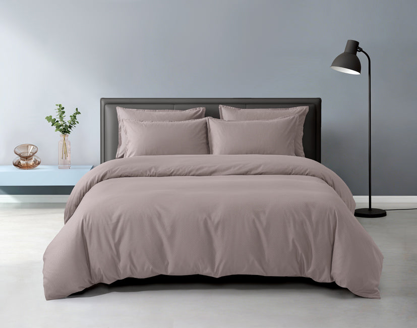 Epinova Silkysoft Dobby 980TC Microfiber Bedsheet (Bark) | Fitted Set | Bedset