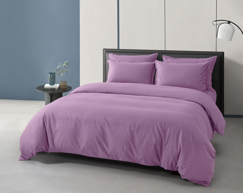 Epinova Silkysoft Dobby 980TC Microfiber Bedsheet (Dull Grape) | Fitted Set | Bedset