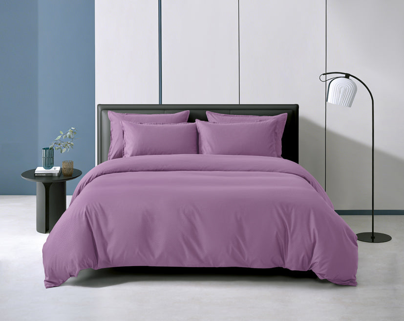 Epinova Silkysoft Dobby 980TC Microfiber Bedsheet (Dull Grape) | Fitted Set | Bedset