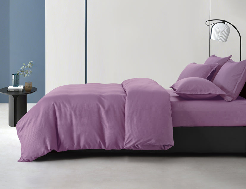 Epinova Silkysoft Dobby 980TC Microfiber Bedsheet (Dull Grape) | Fitted Set | Bedset