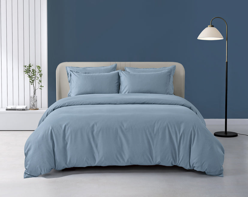 Epinova Silkysoft Dobby 980TC Microfiber Bedsheet (Caster Teal) | Fitted Set | Bedset