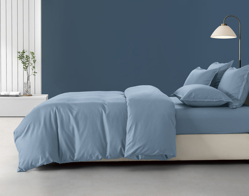 Epinova Silkysoft Dobby 980TC Microfiber Bedsheet (Caster Teal) | Fitted Set | Bedset