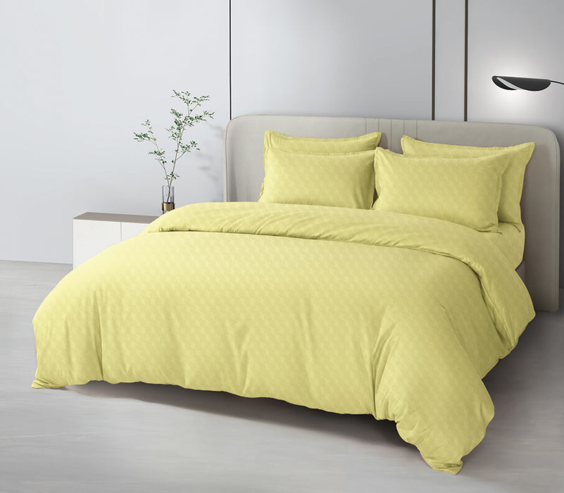 Epinova Silkysoft Dobby 980TC Microfiber Bedsheet (Citron) | Fitted Set | Bedset