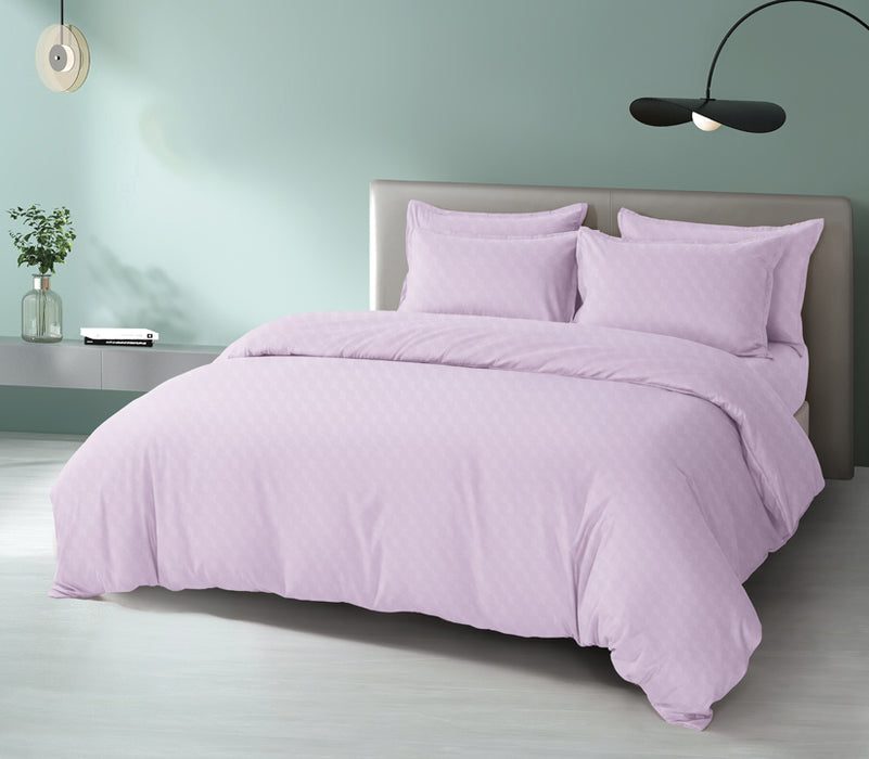 Epinova Silkysoft Dobby 980TC Microfiber Bedsheet (Lilac Fog) | Fitted Set | Bedset