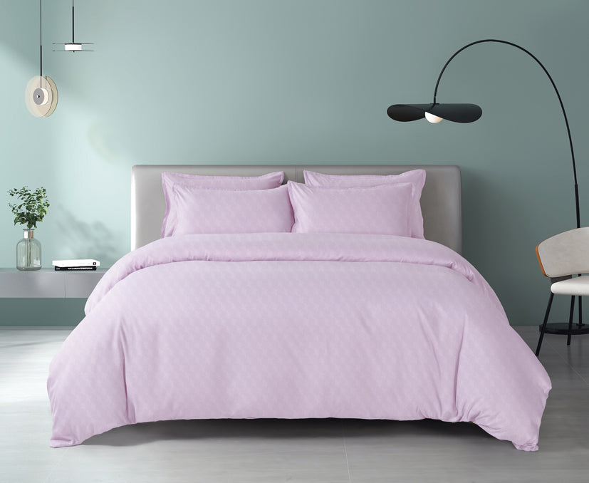 Epinova Silkysoft Dobby 980TC Microfiber Bedsheet (Lilac Fog) | Fitted Set | Bedset