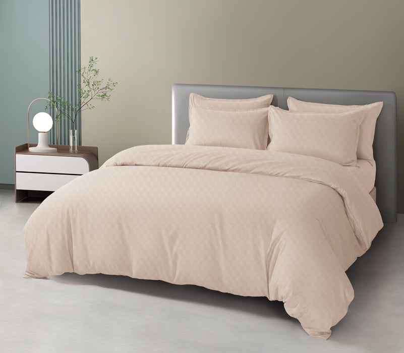 Epinova Silkysoft Dobby 980TC Microfiber Bedsheet (Lt Earth) | Fitted Set | Bedset