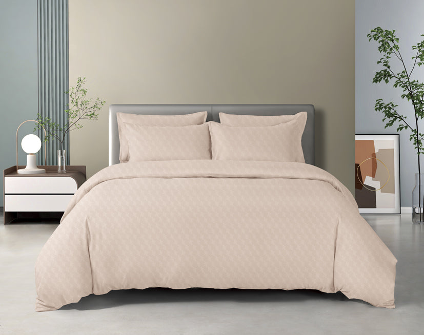 Epinova Silkysoft Dobby 980TC Microfiber Bedsheet (Lt Earth) | Fitted Set | Bedset