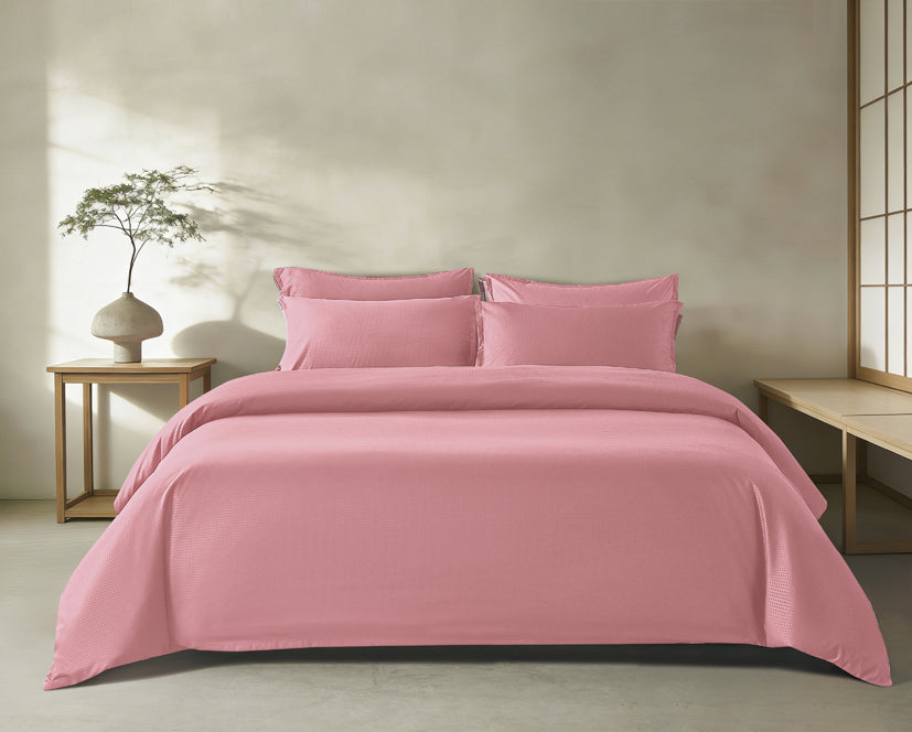 Epinova Silkysoft Dobby 980TC Microfiber Bedsheet (Dusk Rose) | Fitted Set | Bedset