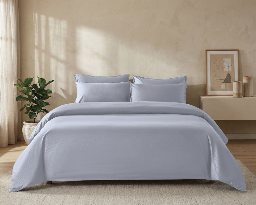 Epinova Silkysoft Dobby 980TC Microfiber Bedsheet (Dull Purple) | Fitted Set | Bedset