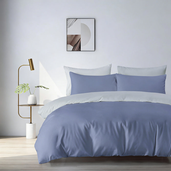 Epinova Silkysoft 980TC Microfiber Bedsheet | Bedset (Purple Blue)