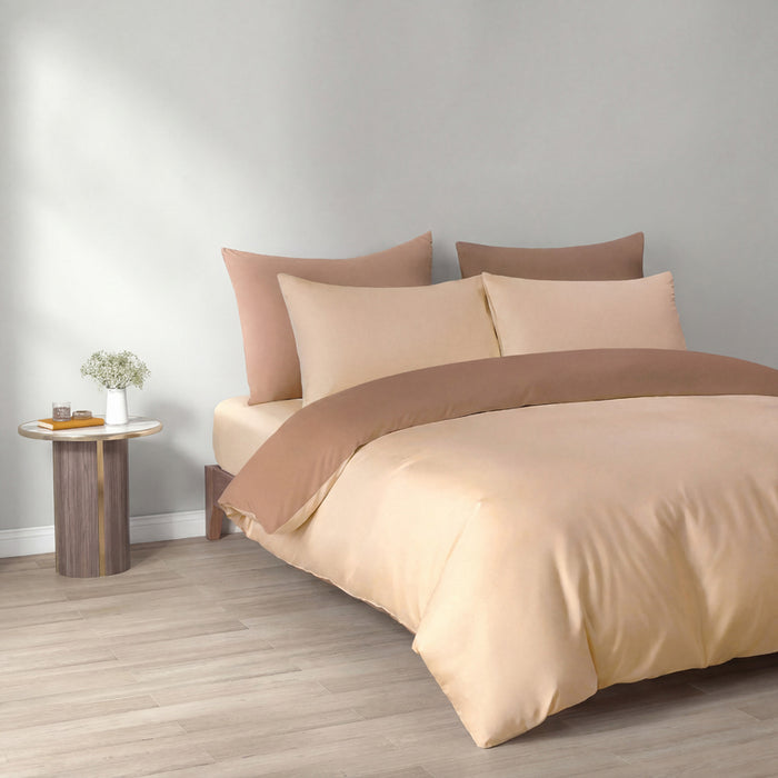 Epinova Silkysoft 980TC Microfiber Bedsheet | Fitted Sheet Set | Bedset (Honey)