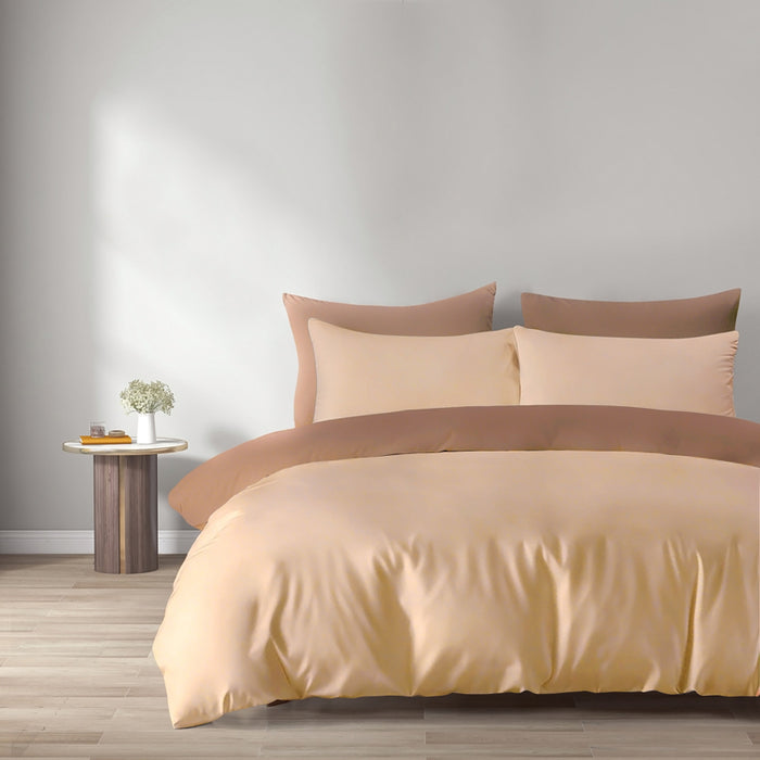 Epinova Silkysoft 980TC Microfiber Bedsheet | Fitted Sheet Set | Bedset (Honey)