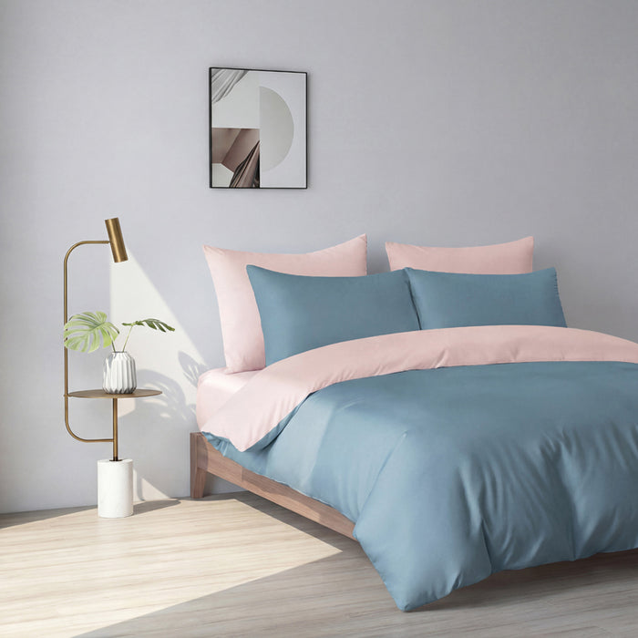Epinova Silkysoft 980TC Microfiber Bedsheet | Fitted Sheet Set | Bedset (Fusion Blue)