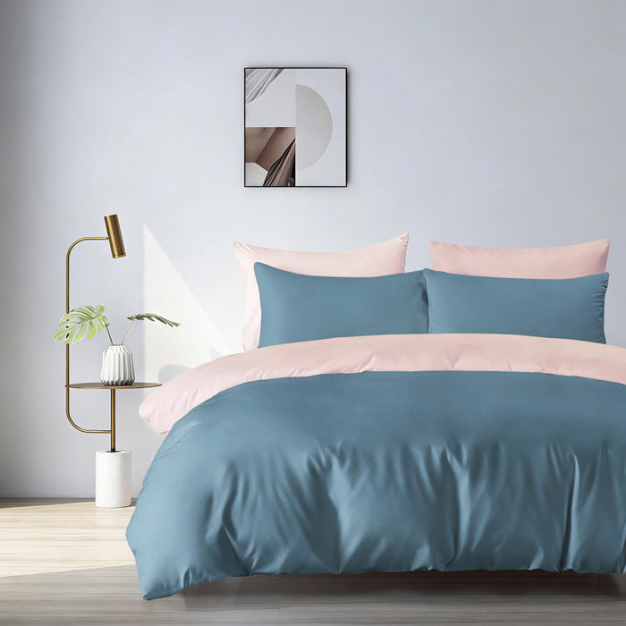 Epinova Silkysoft 980TC Microfiber Bedsheet | Fitted Sheet Set | Bedset (Fusion Blue)