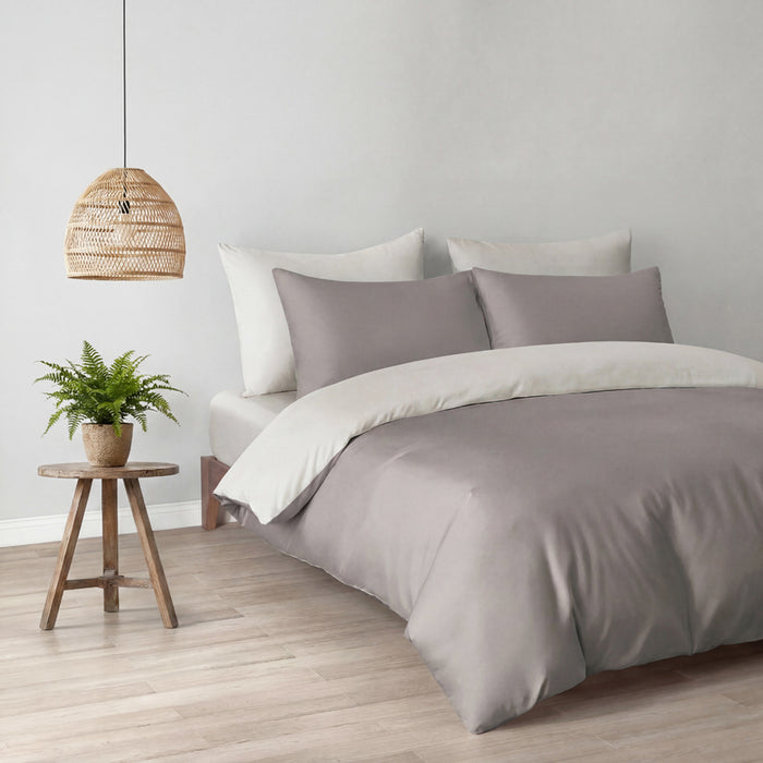 Epinova Silkysoft 980TC Microfiber Bedsheet | Fitted Sheet Set | Bedset (Zinc)