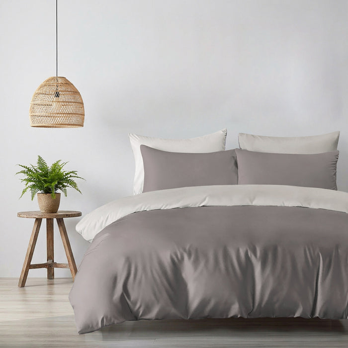 Epinova Silkysoft 980TC Microfiber Bedsheet | Fitted Sheet Set | Bedset (Zinc)