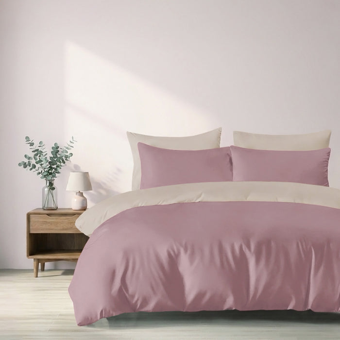 Epinova Silkysoft 980TC Microfiber Bedsheet | Fitted Sheet Set | Bedset (Heather Rose)