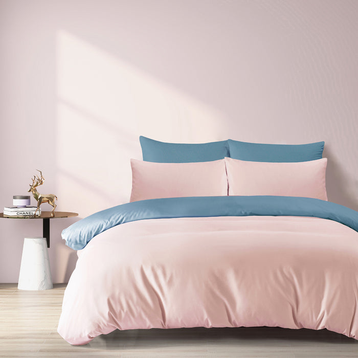 Epinova Silkysoft 980TC Microfiber Bedsheet | Fitted Sheet Set | Bedset (Shell Pink)