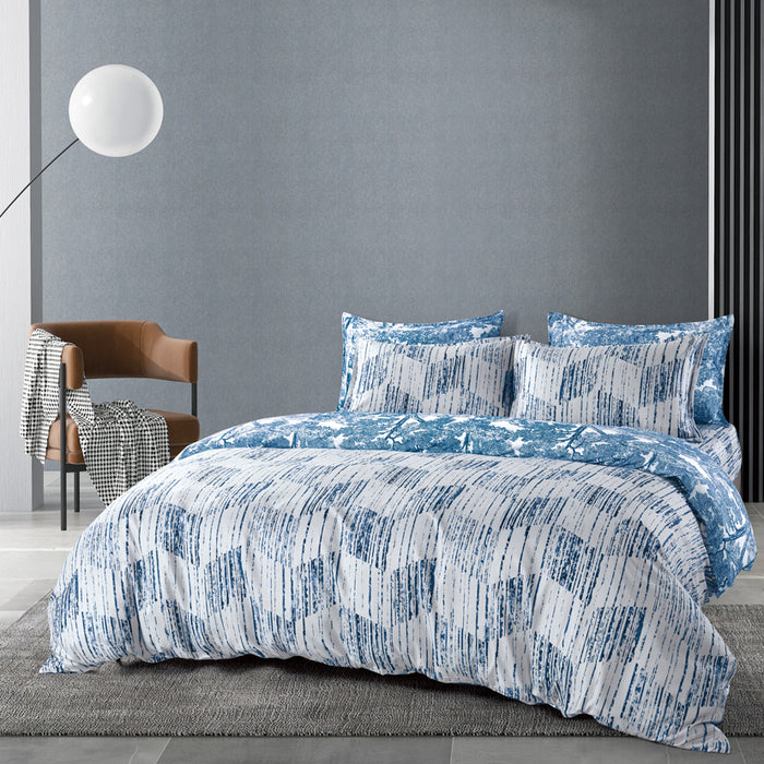 Epinova Silkysoft Printed 980TC EVP9194 Bedsheet | Fitted Sheet Set | Bedset