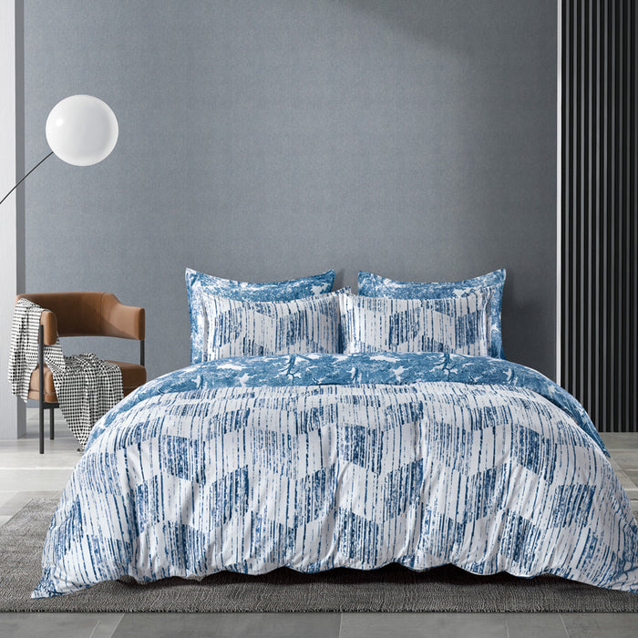 Epinova Silkysoft Printed 980TC EVP9194 Bedsheet | Fitted Sheet Set | Bedset